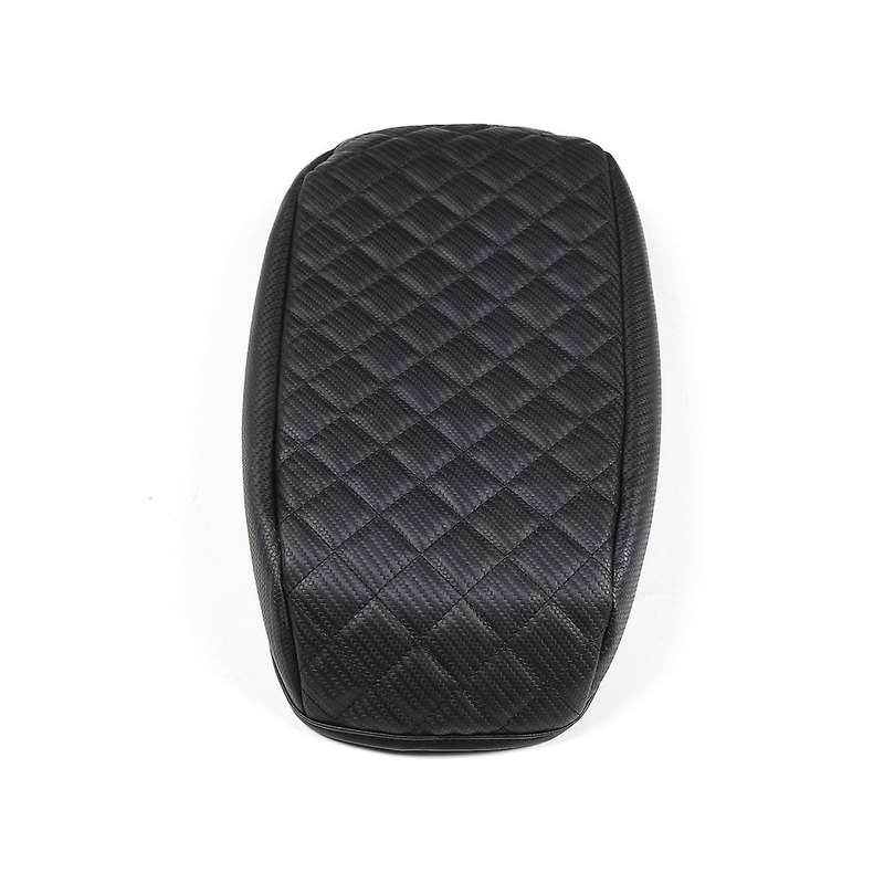 Car Stowing Tidying Armrest Box Panel Cover Accessories Check Leather Carbon Fiber for 2022