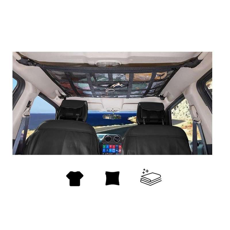 Car Strong Net Bag Load-bearing Mesh Car Roof Storage Capacity Car Ceiling Auto Accessories Roof St