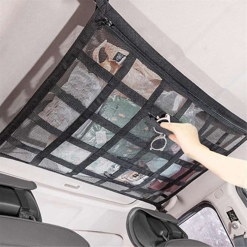 Car Strong Net Bag Load-bearing Mesh Car Roof Storage Capacity Car Ceiling Auto Accessories Roof St