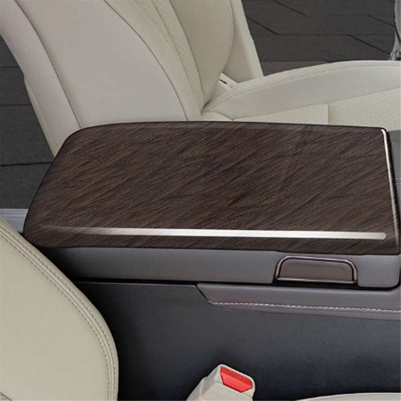 Car Stowing Tidying Armrest Box Panel Trim Cover for Alphard/vellfire 40 Series 2023+ Wood Grain