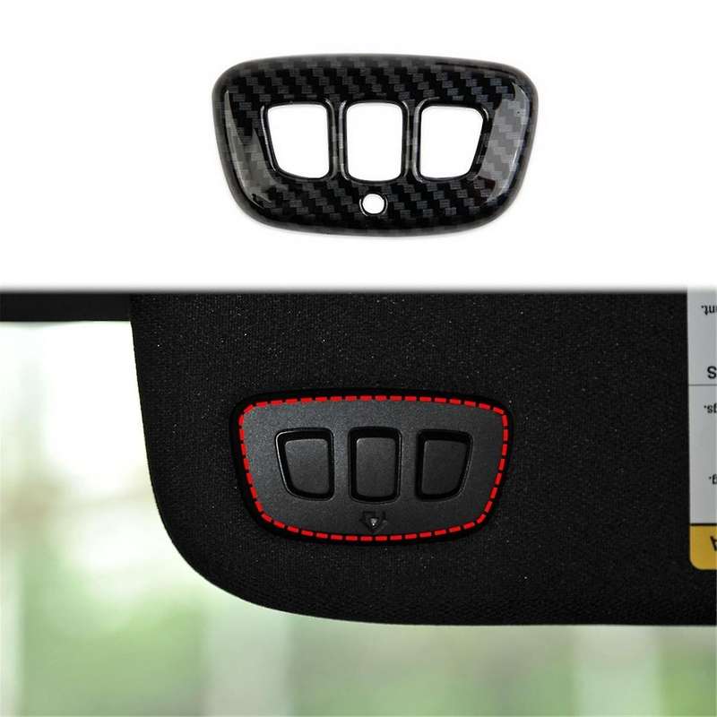 Car Sun Visor Button Cover Trim for 2024 Interior Accessories Carbon Fiber