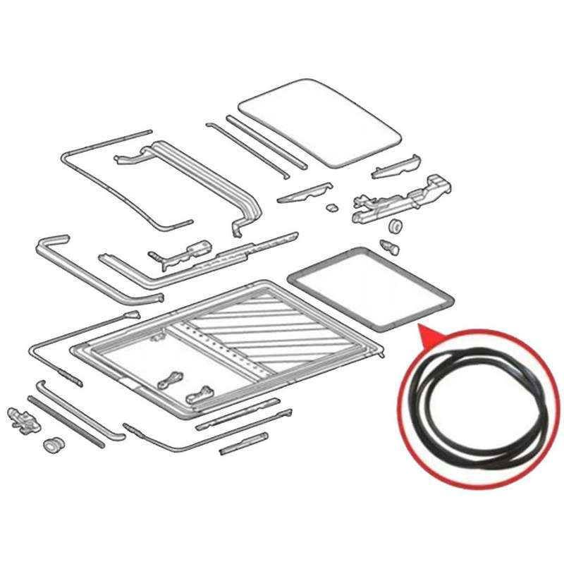 Car Sunroof Window Rubber Seal for - C-Class W203 2000-2007 A1247800298