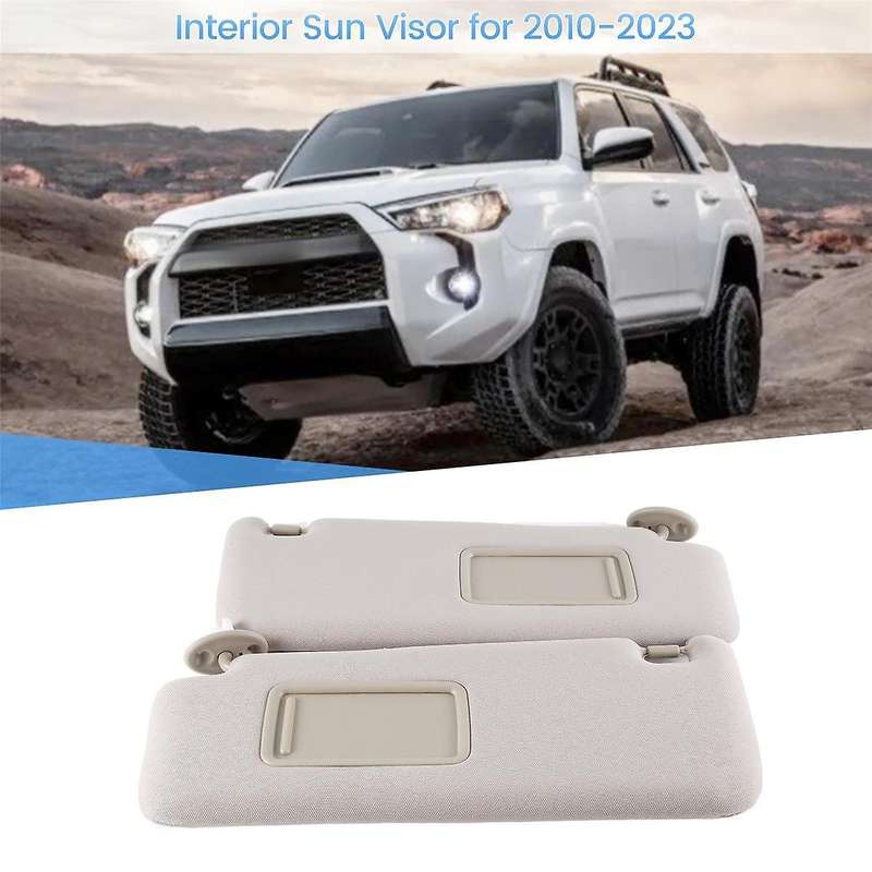 Car Sunshield Sunvisor with Mirror Interior Sun Visor Beige for 4runner 2010-2023 74320-35a91-b1