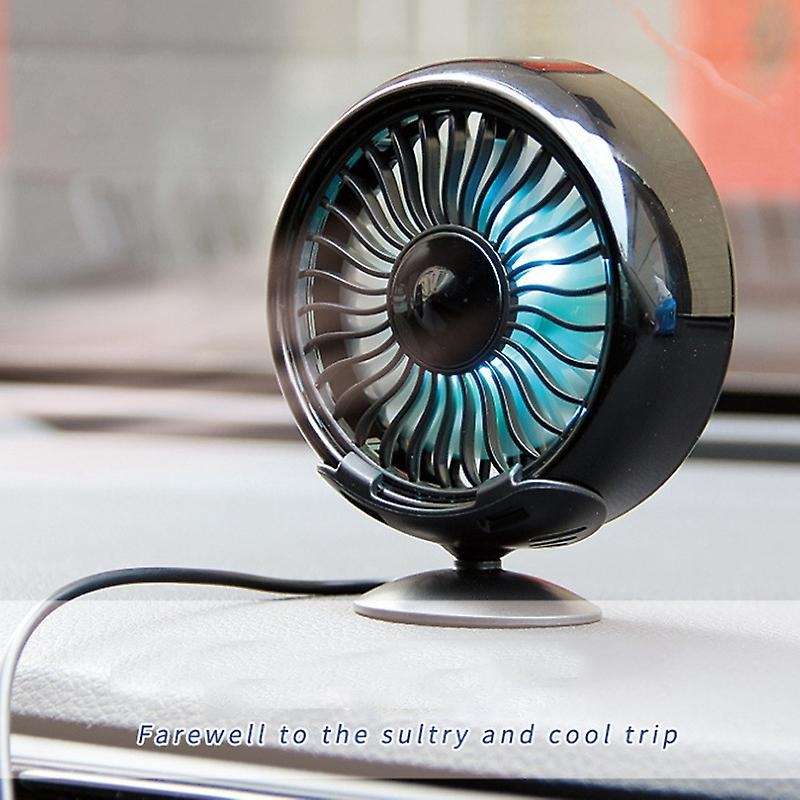 Car Supplies Usb Car Fan Air Conditioner Colorful Light Dashboard Cooling Fan Center Console Decorat