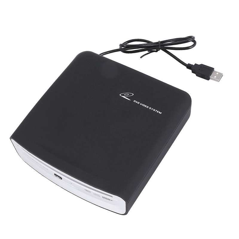 Car SUV External Stereo Radio Dish Box CD/DVD Player USB Interface for Player Radio Accessories ,Bl