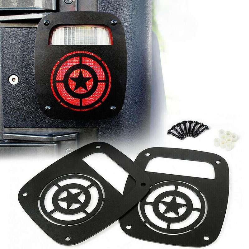 Car Tail Light Guard Cover Accessories for Wrangler Tj 1987 - 2006
