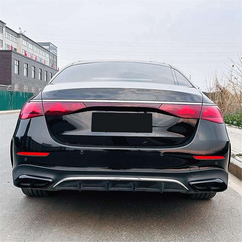 Car Tail Throat Decor Frame for - E W214 2024+ Car Exhaust Pipe Trim Cover Stickers Glossy Black