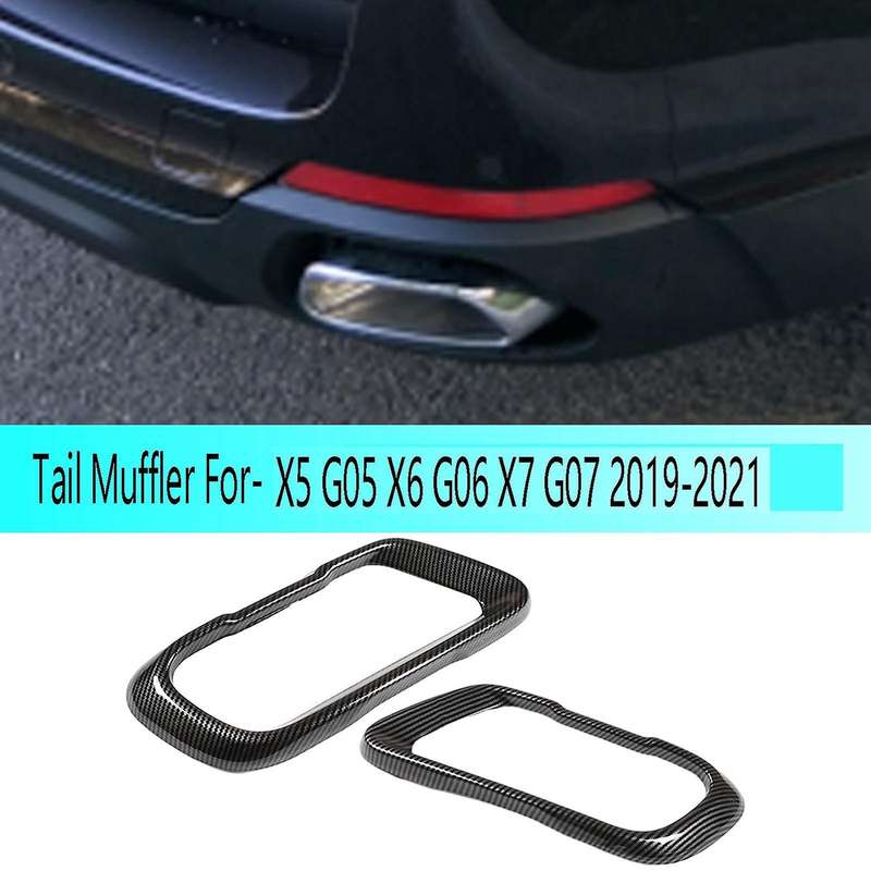 Car Tail Muffler Exhaust Pipe Output Cover Exhaust Pipe Trim Frame Accessory for X5 G05 X6 G06 X7 G0