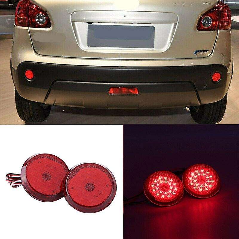 Car Tail Rear Bumper Reflector Lamp Round for / for Sienna/ Tail Brake Stop Light (Red)