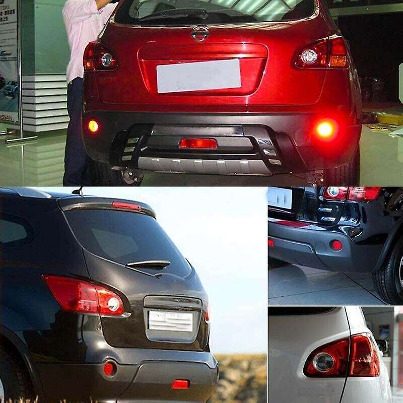 Car Tail Rear Bumper Reflector Lamp Round for / for Sienna/ Tail Brake Stop Light (Red)