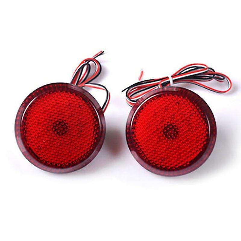 Car Tail Rear Bumper Reflector Lamp Round for / for Sienna/ Tail Brake Stop Light (Red)