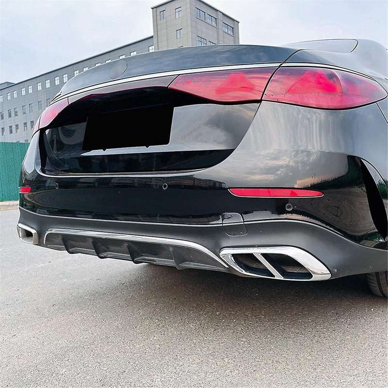 Car Tail Throat Decor Frame for E W214 2024+ Car Exhaust Pipe Trim Cover Stickers Carbon Fiber Patt