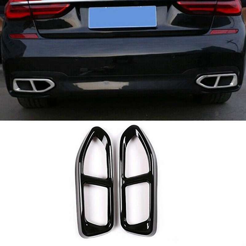 Car Tail Muffler Exhaust Pipe Output Cover Decorative Trim for 7Series G11 G12 2016 2017 2018