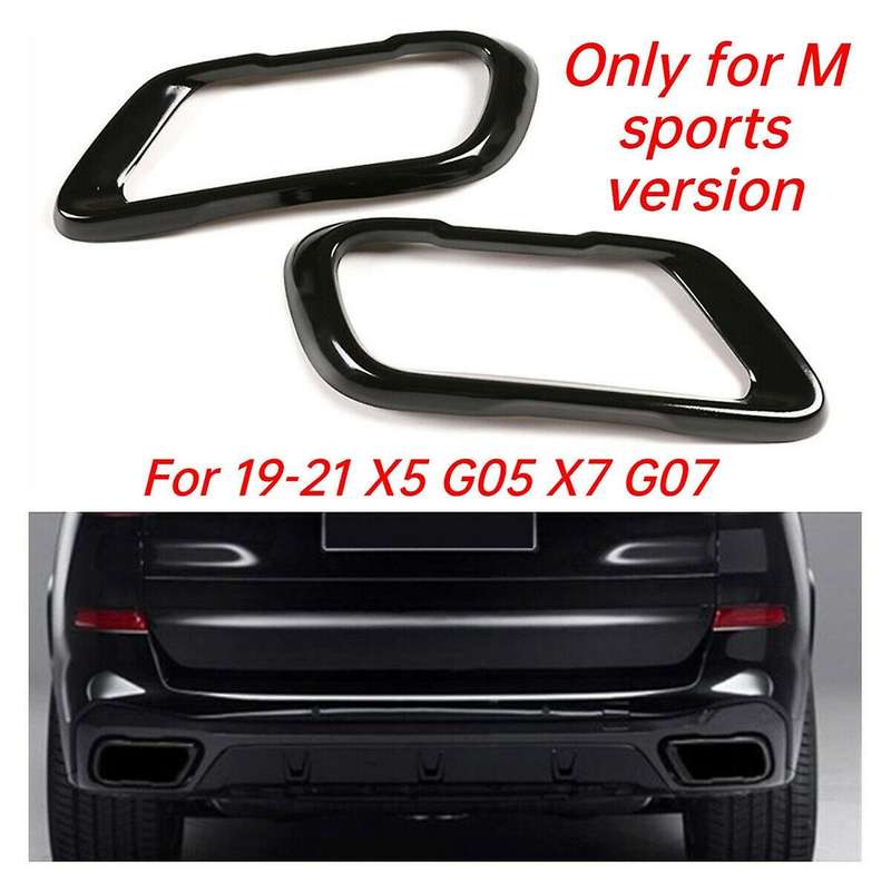 Car Tail Muffler Exhaust Pipe Output Cover for X5 G05 X6 G06 X7 G07 2019-2021 Accessory for M Sport
