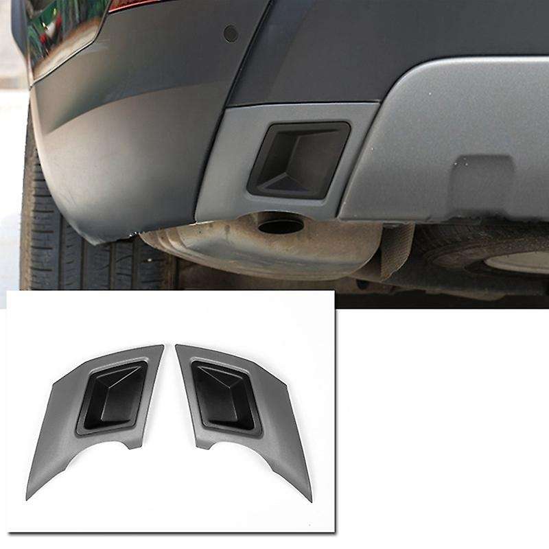 Car Tail Throat Exhaust Plate Protection Cover Trim for 5 S/se/ Lr5 2017-2020 L462(silver)