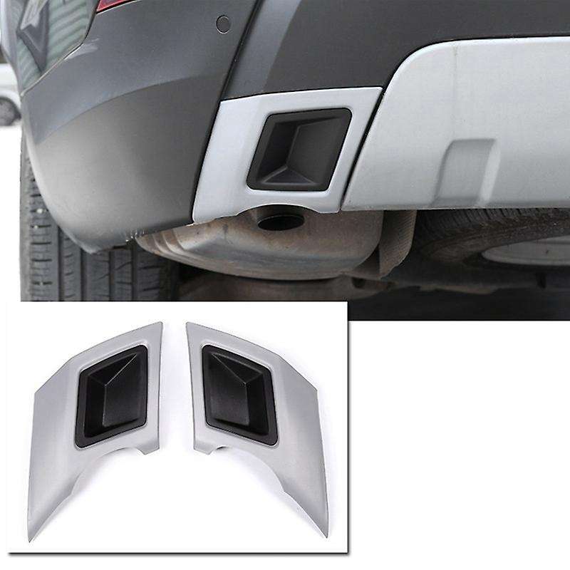 Car Tail Throat Exhaust Plate Protection Cover Trim for 5 S/se/ Lr5 2017-2020 L462(silver)