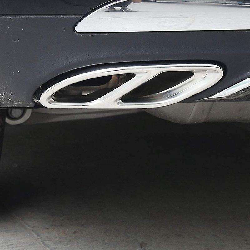 Car Tail Throat Exhaust Trim Frame Four Exhaust Hole Covers for - A-Class W177 A220 A250 2019-2021 S