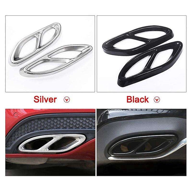 Car Tail Throat Exhaust Trim Frame Four Exhaust Hole Covers for - A-Class W177 A220 A250 2019-2021 S