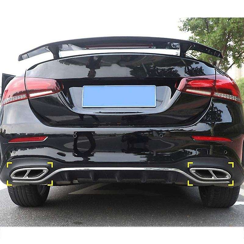 Car Tail Throat Exhaust Trim Frame Four Exhaust Hole Covers for - A-Class W177 A220 A250 2019-2021 S