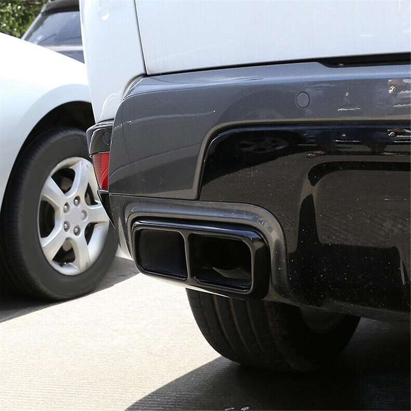 Car Tail Throat Trim for Range Sport 2018-2022 Exhaust Pipe Cover Tail Pipe Cover Trim Gloss Black