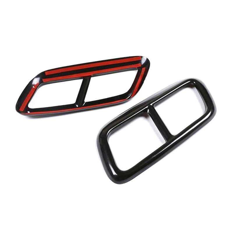 Car Tail Throat Trim for Range Sport 2018-2022 Exhaust Pipe Cover Tail Pipe Cover Trim Gloss Black