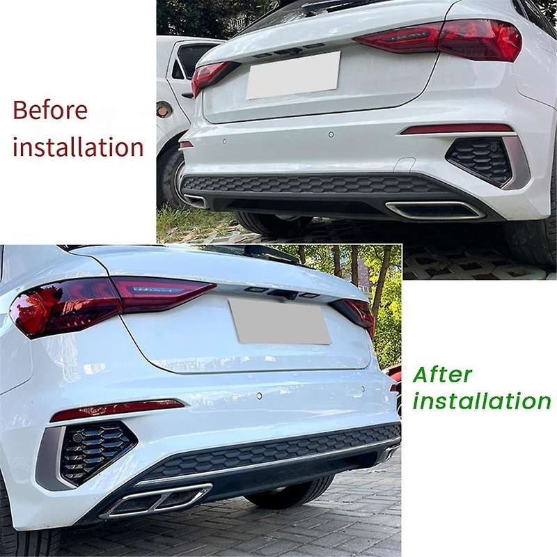 Car Tail Throat Trim Frame Exhaust Pipe Exterior Accessories for A3 8y Sportback Sedan 2021+ C