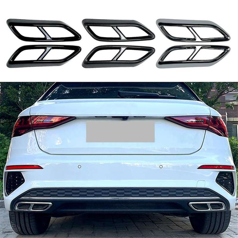 Car Tail Throat Trim Frame Exhaust Pipe Exterior Accessories for A3 8y Sportback Sedan 2021+ C