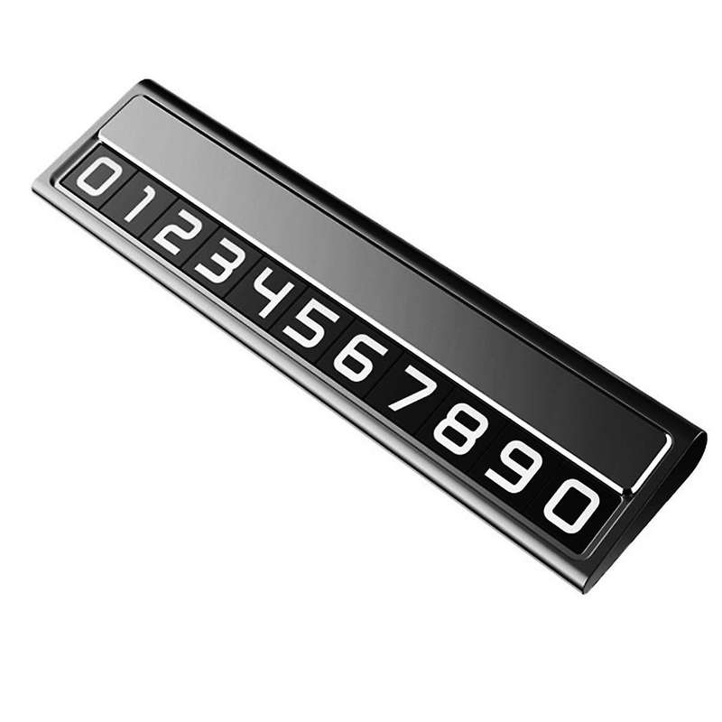 Car Temporary Parking Cartoon with Phone Number Plate Aluminum Parking Car Shape Car Accessories Pa