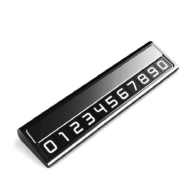 Car Temporary Parking Cartoon with Phone Number Plate Aluminum Parking Car Shape Car Accessories Par