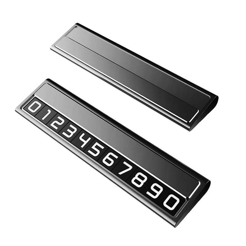 Car Temporary Parking Cartoon with Phone Number Plate Aluminum Parking Car Shape Car Accessories Par
