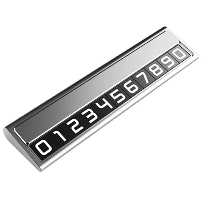 Car Temporary Parking Cartoon with Phone Number Plate Aluminum Parking Car Shape Car Accessories Par
