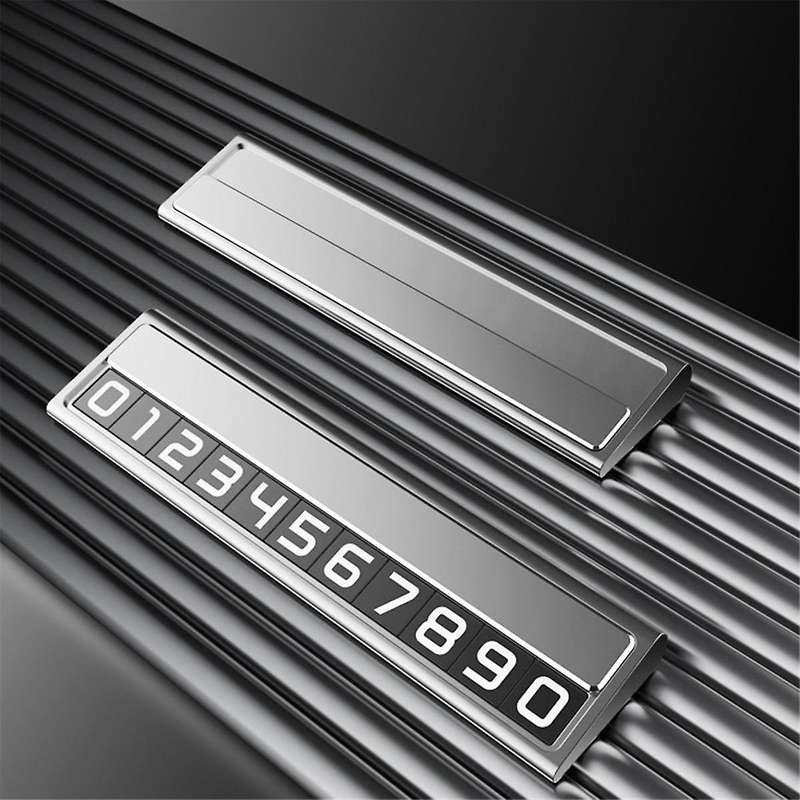 Car Temporary Parking Cartoon with Phone Number Plate Aluminum Parking Car Shape Car Accessories Par