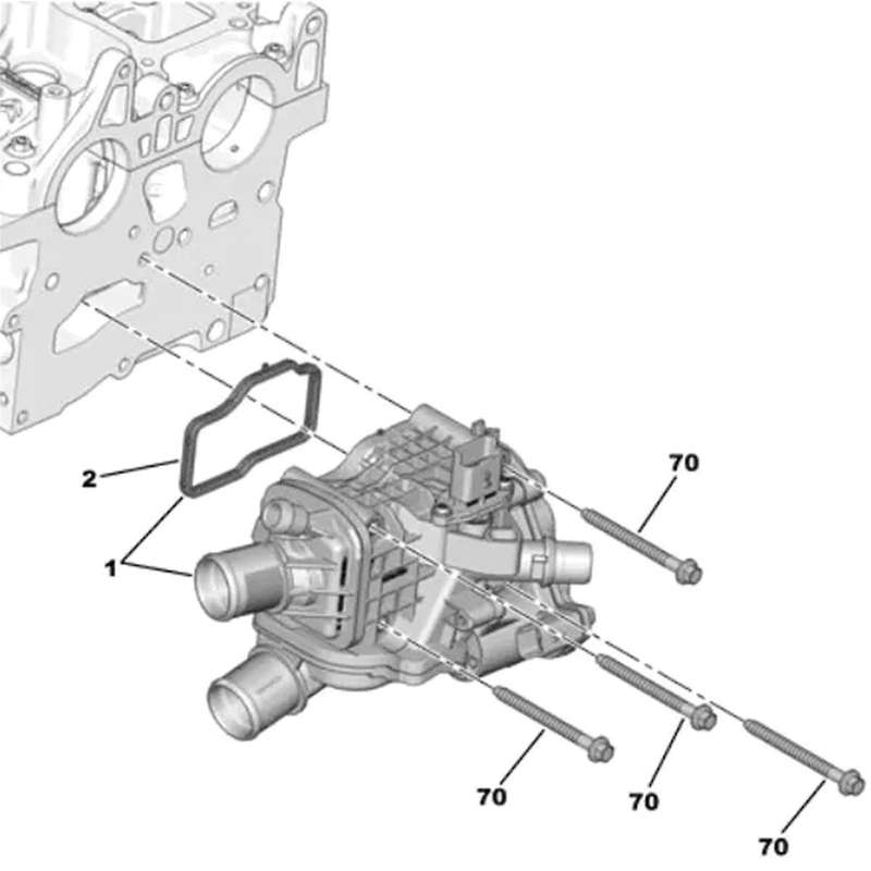 Car Thermostat Housing 9849443980 for 508 3008 5008 Expert Boxer 2.0 2.2