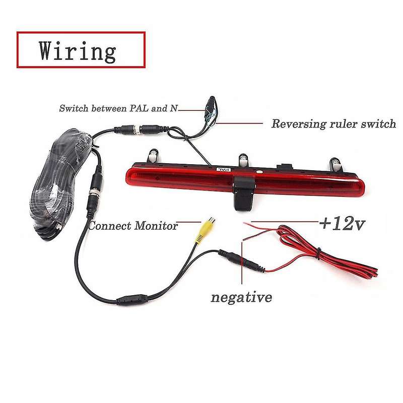 Car Third 3rd Brake Lamp Camera for T5 Single Door After 2016.5- High Tail Light Reversing Rear View