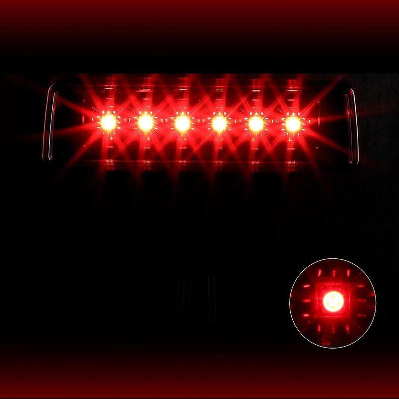 Car Third Brake Stop Light 68048581AA for JK 2007-2018 Rear High Mount Brake Signal LED Lamp Red &