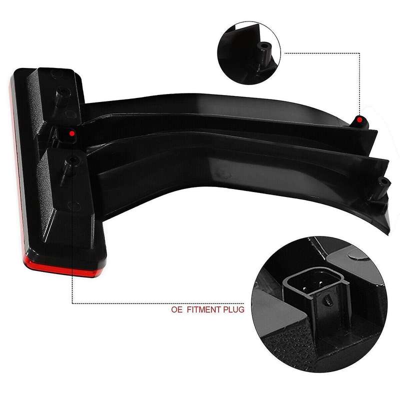 Car Third Brake Stop Light 68048581AA for JK 2007-2018 Rear High Mount Brake Signal LED Lamp Red &