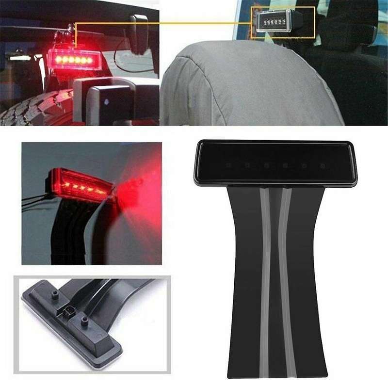 Car Third Brake Stop Light 68048581aa for Jk 2007-2018 Rear High Mount Brake Signal Led Lamp Black