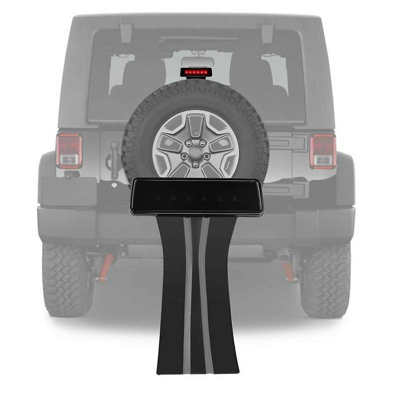 Car Third Brake Stop Light 68048581aa for Jk 2007-2018 Rear High Mount Brake Signal Led Lamp Black