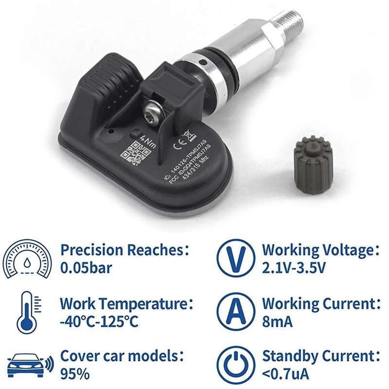 Car Tire Pressure Monitor System Sensors Tpms Sensor for A3 A4 A5 Cc 1k0907253e 1k0907255c 1k090725