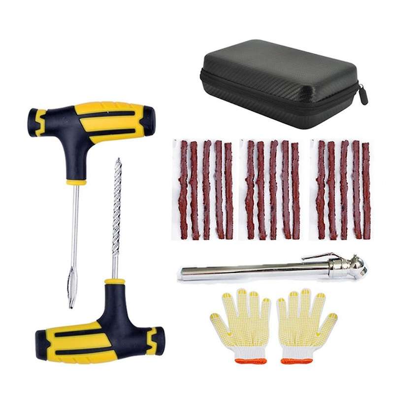 Car Tire Repair Kit Puncture Plug Tools Tyre Puncture Emergency for Tire Strips Stirring Glue Repai