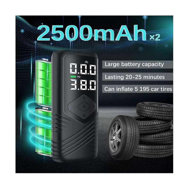 Car Tire Pump Auto Tyre Inflator Compressor for Motorcycle Bicycle 2500ma 12v Portable Digital Infla