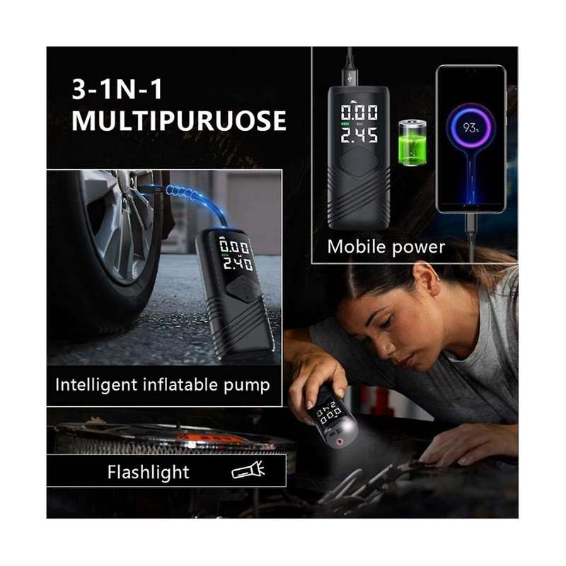 Car Tire Pump Auto Tyre Inflator Compressor for Motorcycle Bicycle 2500ma 12v Portable Digital Infla
