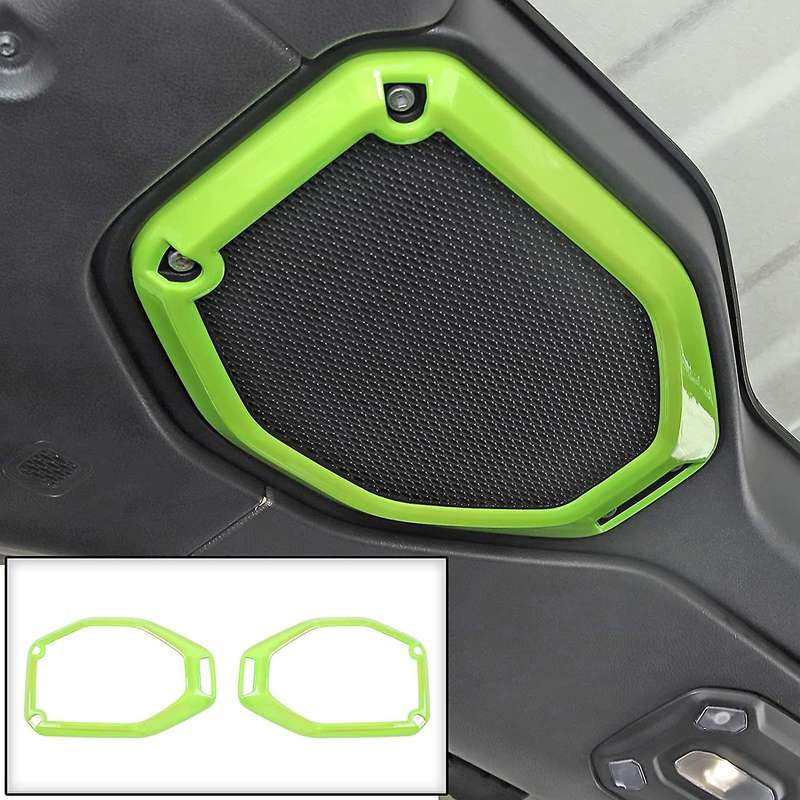 Car Top Roof Speaker Frame Trim Cover for 2018-2021 Wrangler JL JLU JT (Green)