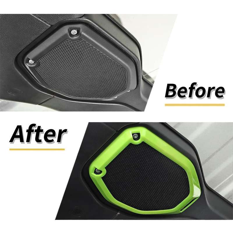 Car Top Roof Speaker Frame Trim Cover for 2018-2021 Wrangler JL JLU JT (Green)