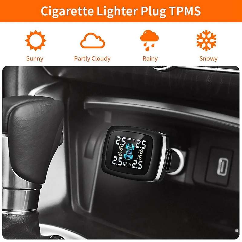 Car Tpms Lighter Digital Tpms Car Tire Pressure Alarm System Usb Port Security Alarm Systems Tire P