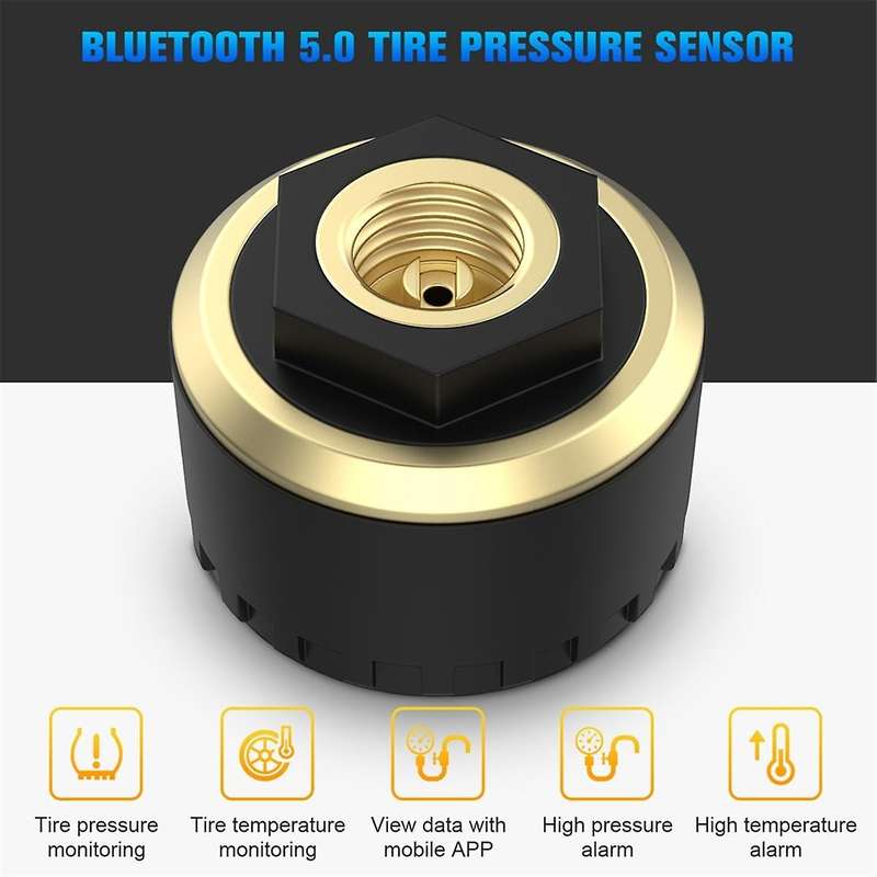 Car TPMS Tire Pressure Monitoring System Bluetooth 5.0 Mobile Phone Display Car Tyre Pressure Sensor