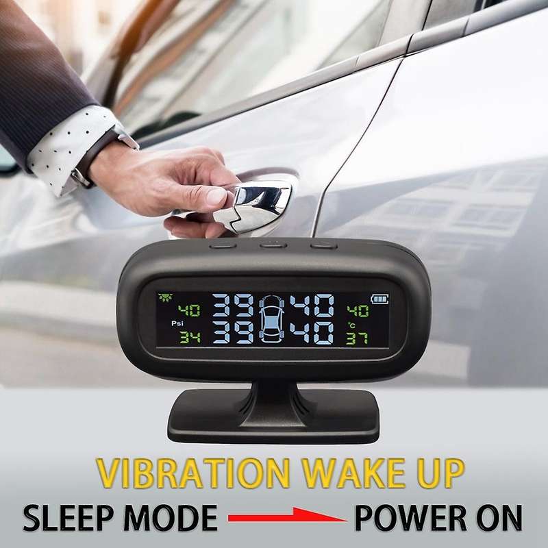 Car TPMS Solar Tire Pressure Monitoring System Digital Gauge Solar Tire Pressure for Car