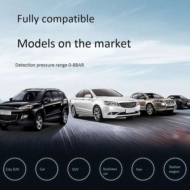 Car TPMS Tire Pressure Monitoring System Solar Power LCD Display Auto Security Alarm Tire Pressure S