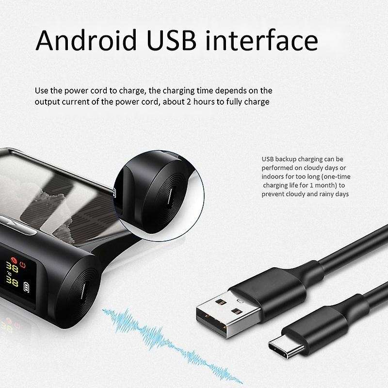 Car TPMS Tire Pressure Monitoring System Solar Power LCD Display Auto Security Alarm Tire Pressure S