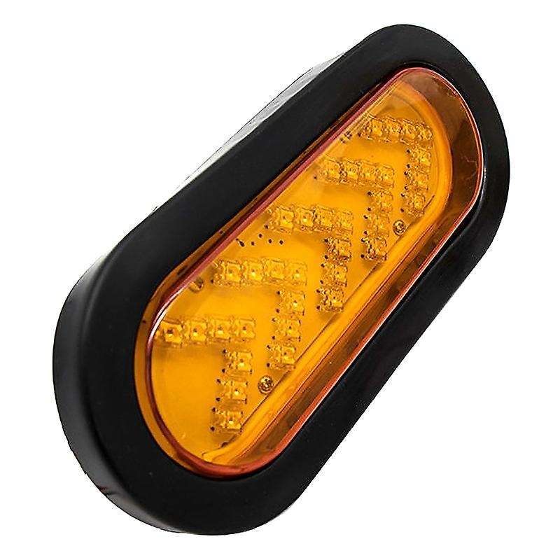 Car Trailer LED Streamer 35LED Oval Turn Dynamic Light Amber Highlight Car Modification Light